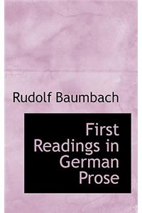 First Readings in German Prose