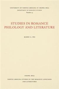 Studies in Romance Philology and Literature