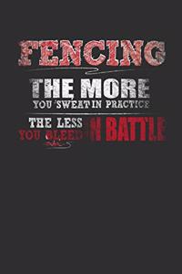 Fencing The More You Sweat In Practice The Less You Bleed In Battle