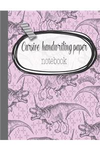 Cursive handwriting paper notebook