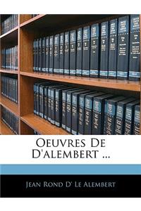 Oeuvres De D'alembert ...