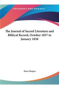 The Journal of Sacred Literature and Biblical Record, October 1857 to January 1858