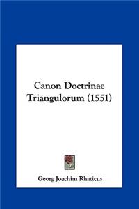 Canon Doctrinae Triangulorum (1551)