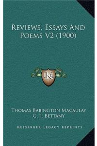 Reviews, Essays and Poems V2 (1900)