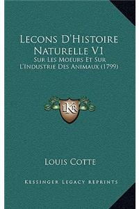 Lecons D'Histoire Naturelle V1