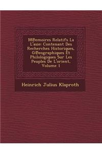 M℗emoires Relatifs La L'asie