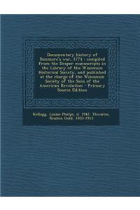 Documentary History of Dunmore's War, 1774