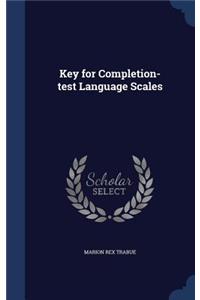 Key for Completion-test Language Scales