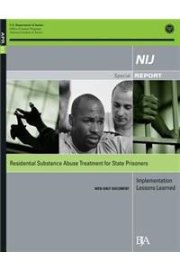 Residential Substance Abuse Treatment for State Prisoners