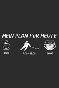 Mein Plan Für Heute: 6x9 Zoll (ca. DIN A5) 110 Seiten Punkteraster I Notizbuch I Tagebuch I Notizen I Planer I Geschenk Idee für Eishockey Fans I Hockey I Goalie I Ice I