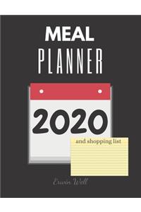 Meal Planner 2020 And Shopping List