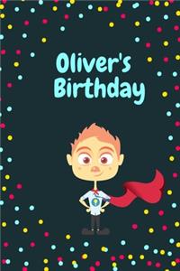 Oliver's Birthday Cute Hero Gift _ Notebook