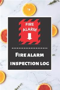 Fire alarm inspection log