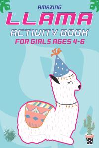 Amazing Llama Activity Book for Girls Ages 4-6