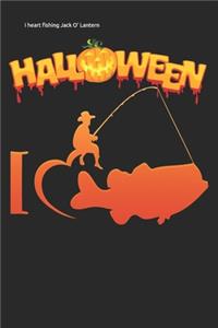 I heart fishing Jack O' Lantern