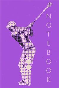 Golf Purple Pixel Notebook