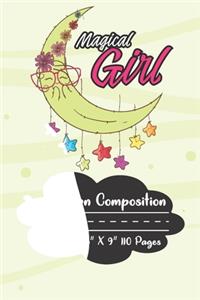 Magical Girl Unicorn Composition Notebook