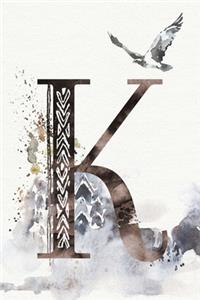 Monthly Planner with Monogram Letter K