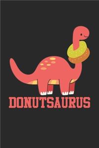 Donutsaurus: Donut Dinosaur Foodie Dino Lover Notebook 6x9 Inches 120 lined pages for notes Notebook 6x9 Inches - 120 lined pages for notes, drawings, formulas -