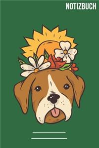 Notizbuch Gepunktet Hunde Blume