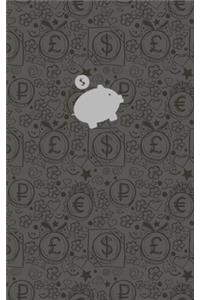 (Gray) Smart Piggy Monthly Household Budget Planner, 24 Months Expense Write-in Notebook