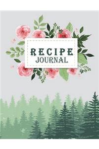 Recipe journal: Blank Cookbook For Writing Recipes In (Blank Notebooks and Journals) 120 Pages Large Print 8.5" x 11"