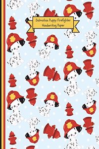 Dalmatian Puppy Firefighter Handwriting Paper