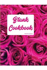 Blank Cookbook Pink Rose Edition