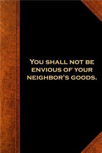 Religious Journal Modern Wording 10th Commandment Vintage Style