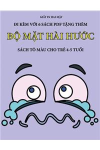 Sách tô màu cho trẻ 4-5 tuổi (Bộ mặt hài hước)