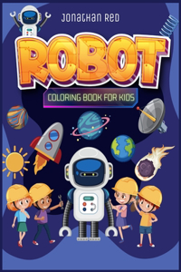 Robot coloring book for kids 4-8