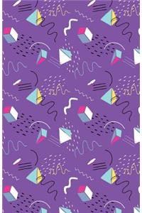 Journal Notebook Squiggles and Shapes Purple