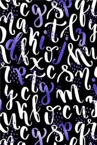 Journal Notebook Sparkly Letters Pattern 5