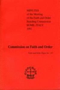 Faith and Order Minutes