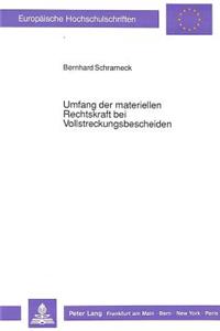 Umfang der materiellen Rechtskraft bei Vollstreckungsbescheiden