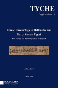 Ethnic Terminology in Hellenistic and Early Roman Egypt