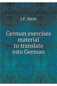 German exercises material to translate into German