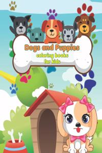 Dogs and Puppies coloring books for kids