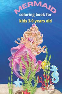 mermaid coloring book for kids 3-9 years old