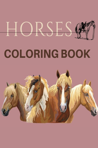 Horses Coloring Book