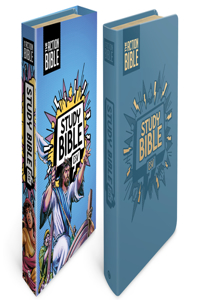 Action Bible Study Bible Esv, Leathersoft, Blue, Full Color