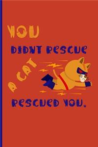 You didn't rescue a cat rescued you.