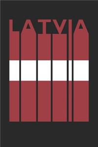 Vintage Latvia Notebook - Retro Latvia Planner - Latvian Flag Diary - Latvia Travel Journal
