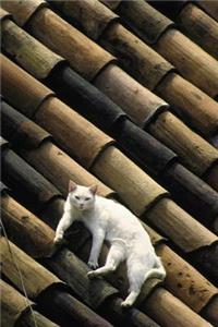 White Cat on a Tile Roof Journal