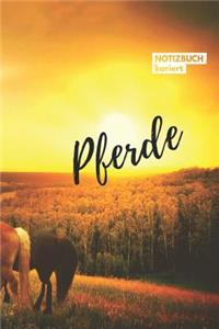 Pferde Notizbuch kariert