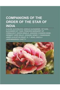 Companions of the Order of the Star of India