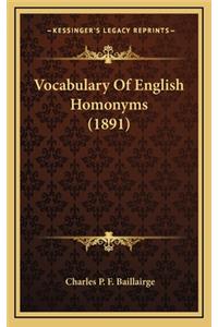 Vocabulary of English Homonyms (1891)