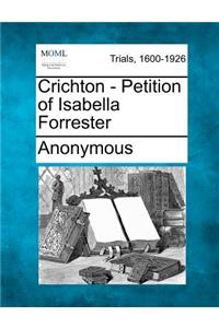 Crichton - Petition of Isabella Forrester