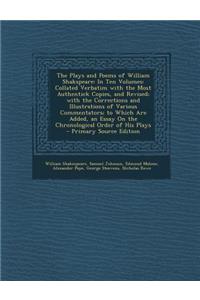 The Plays and Poems of William Shakspeare
