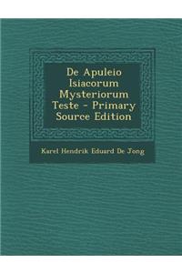 de Apuleio Isiacorum Mysteriorum Teste